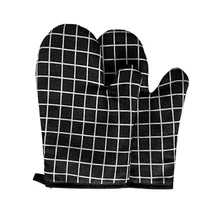 Модные-2 шт. Прихватки для духовки с мягкой хлопковой подкладкой с нескользящей поверхностью термостойкие кухонные перчатки для микроволновой печи для выпечки