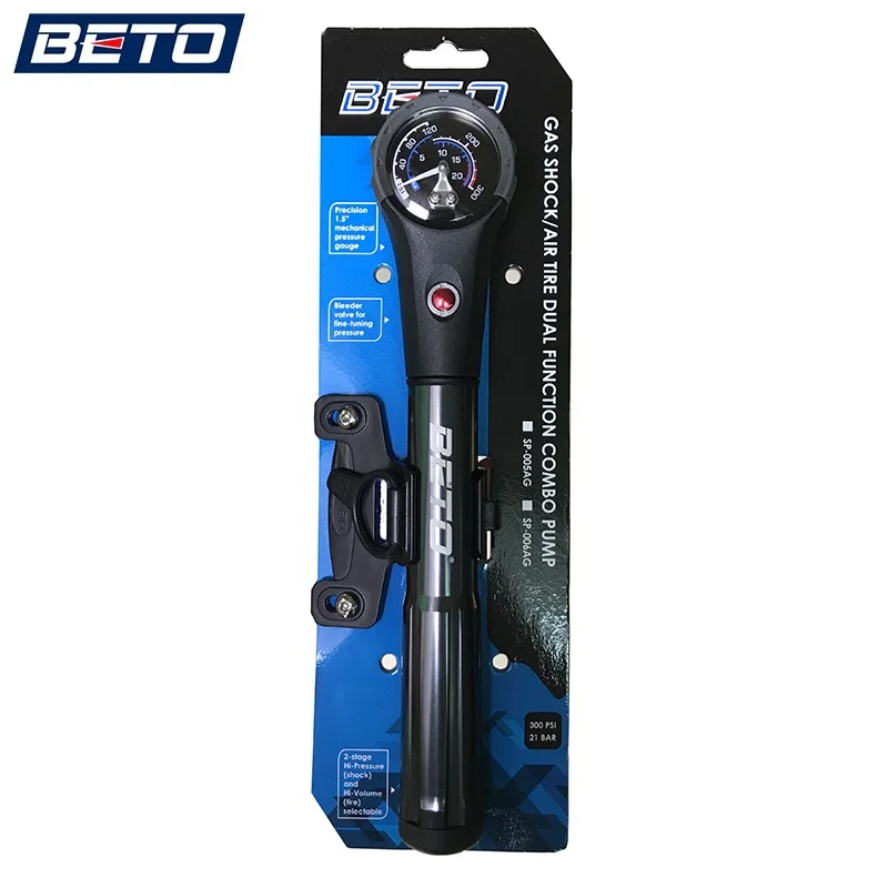 Комбинированный насос для шоссейного велосипеда BETO 300psi велосипедный