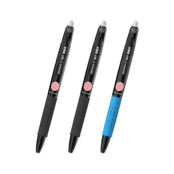 

GENVANA G-11670 Friction Gel Ink Pen Erasable 0.5mm Press Style Neutral Pen Black/Blue Correct Mistake School Office Stationery