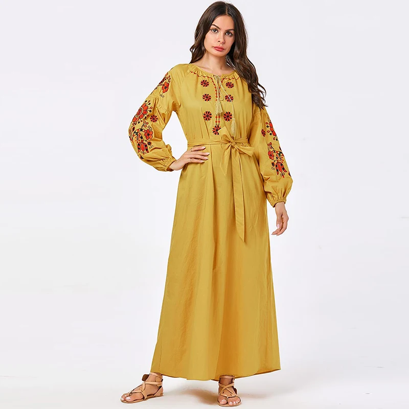 Vestidos арабский абайя Дубай хиджаб мусульманское платье Турецкий ислам кафтан Marocain халат Musulmane пакистанский ислам ic одежда