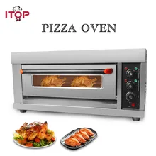 ITOP Electric Oven Cake Pizza Roasted Chicken Stainless Steel Kitchen Baking Machine Single Roasted Oven With Pizza Pan