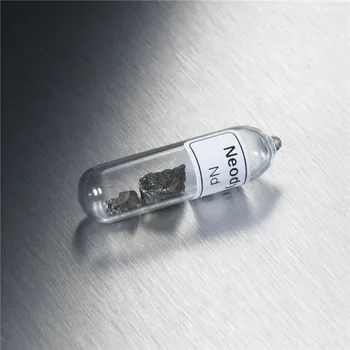 

Neodymium Rare Earth 99.9% Nd Element Sample sealed tube in sealed vial 5 gram