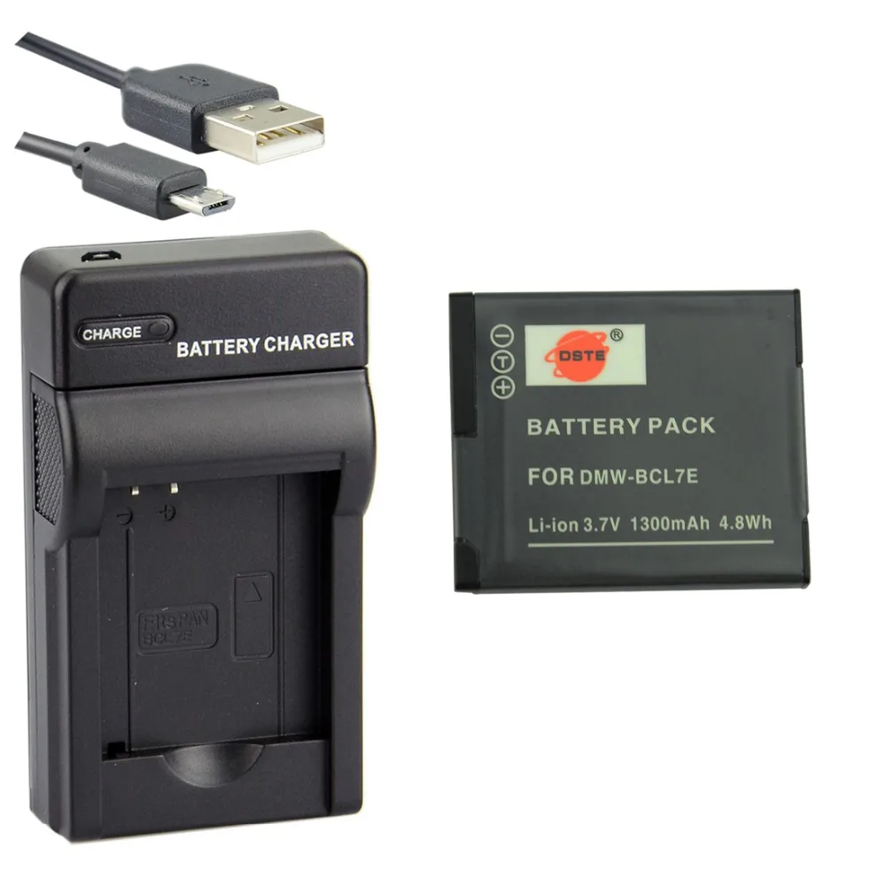 3 шт. 1300 мАч 3,7 V DMW-BCL7E BLC7 DSTE Камера Батарея для цифрового фотоаппарата Panasonic DMC-SZ3GK SZ3 DMC-SZ9 DMC-XS1 DMC-FH10 DMC-FS50 DMC-F5