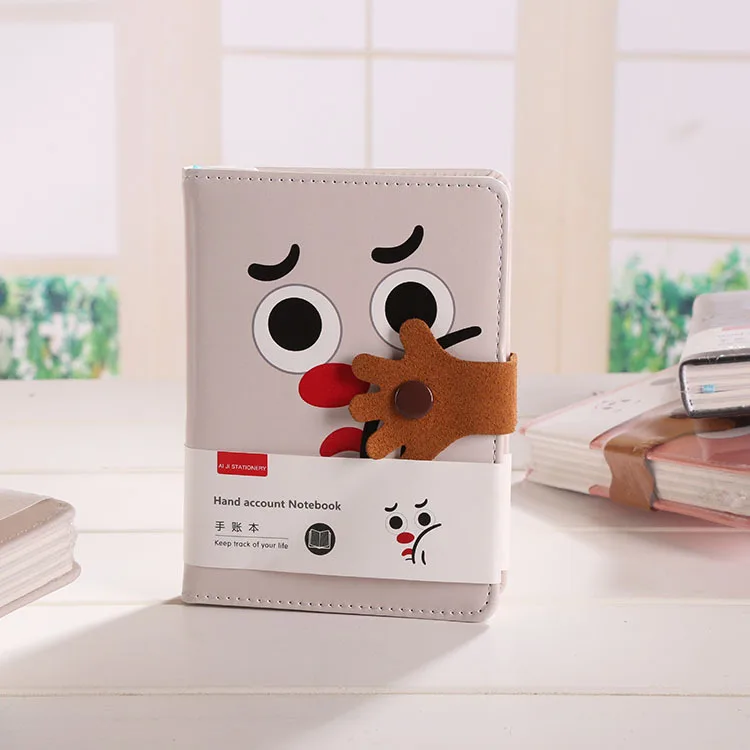A6 креативный блокнот бумажный планировщик Bullet Journal Agenda школьный дневник записная книжка блокнот мультфильм PU студенческий Подарочный дневник записная книжка - Цвет: Белый