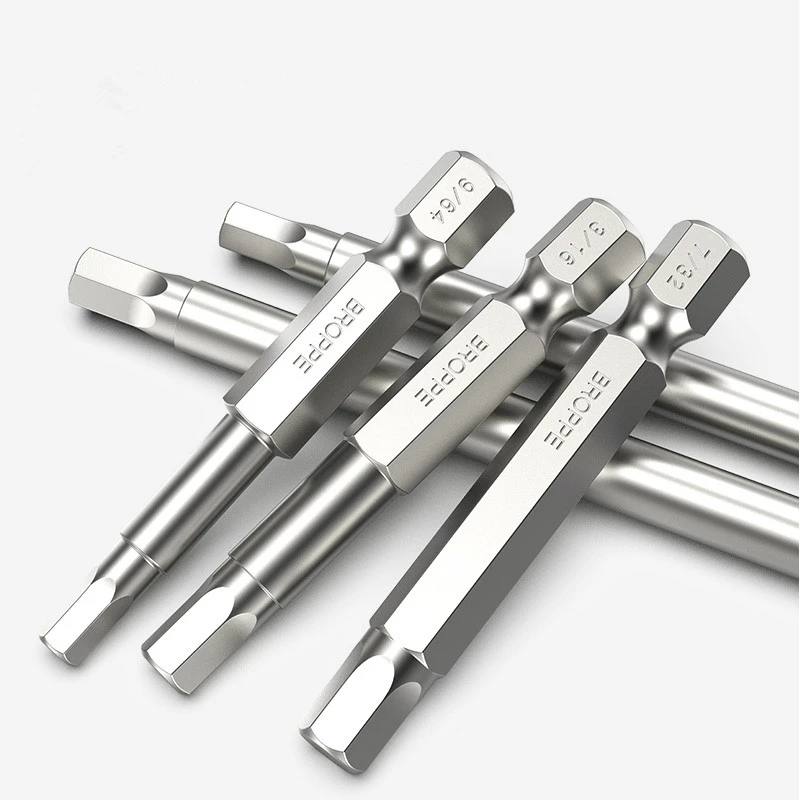 10 Stück SAE Zoll Innensechskant-Schraubendreher-Bit-Set 5/64-5/16 Zoll S2 legierter Stahl magnetischer Sechskant-Schraubendreher-Bit – Detail 4
