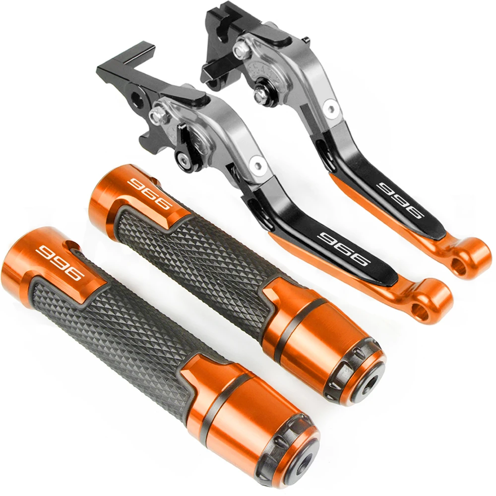 bkgybkor 996 Для Ducati 996 1999 2000-2003 CNC алюминиевые аксессуары для мотоциклов регулируемые складные тормозные рычаги сцепления и ручки для руля - Цвет: bkgybkor 996