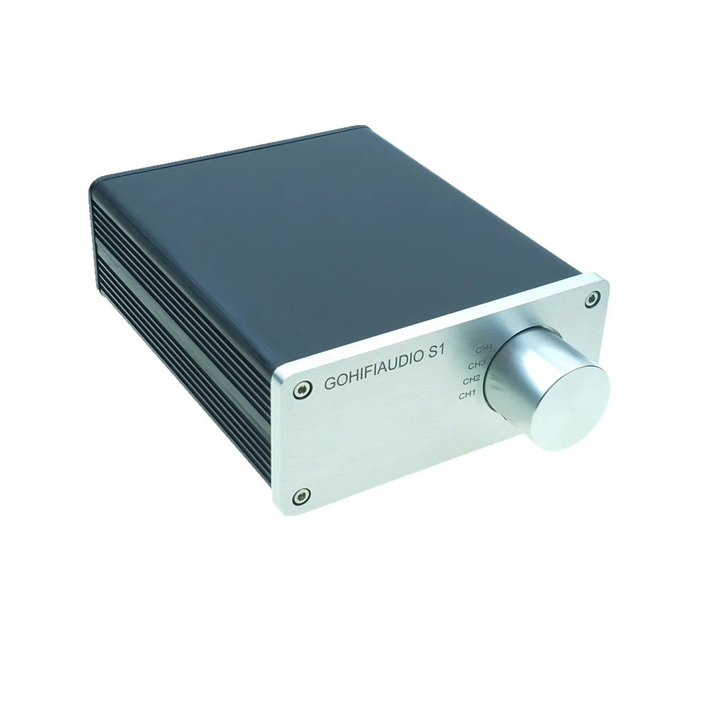 signal splitter 4 IN 1 OUT audio rca connector signal selector Source Selector HIFI input rca cable switcher schalter boX