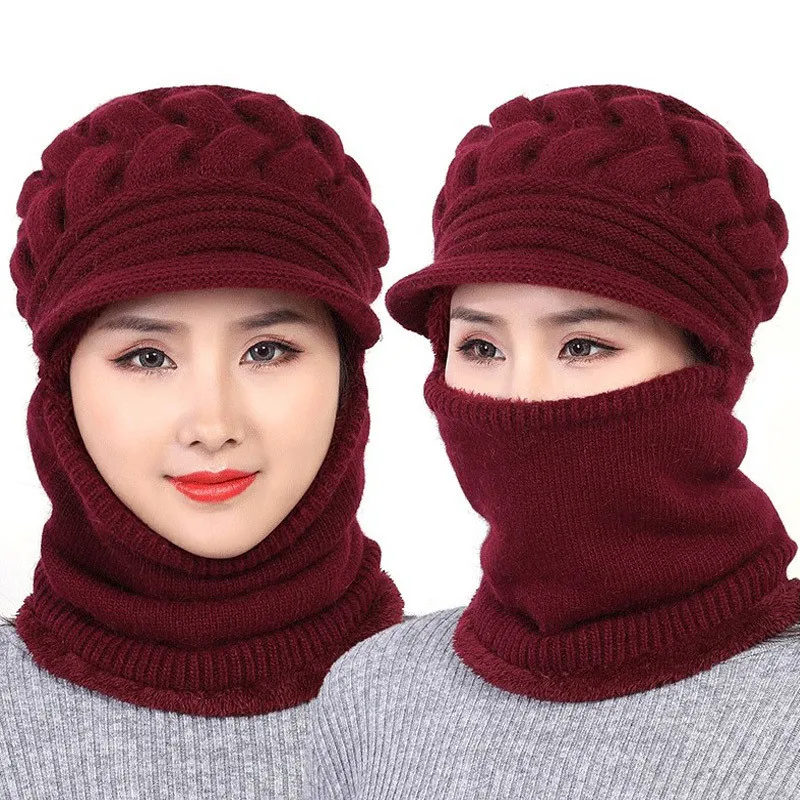 Musim Dingin Balaclava Beanies Ibu 