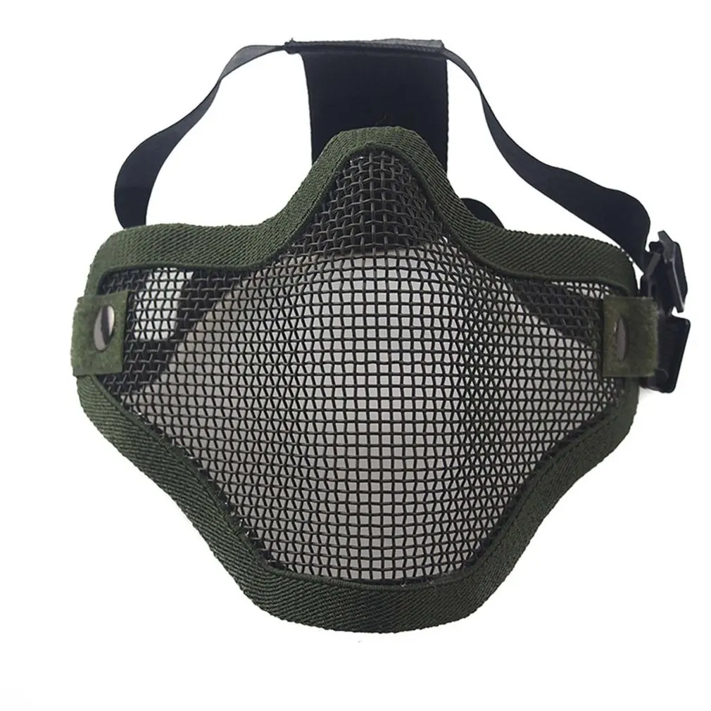 Airsoft Field Wargame Tribal Chief Mask Half Face Metal Steel Net Mesh Hunting Tactical Protective | Безопасность и защита