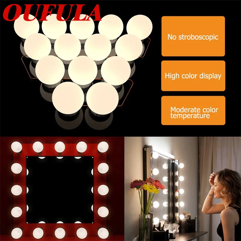 

DLMH LED Vanity Mirror Light USB Hollywood Style USB 3 Colors Waterproof