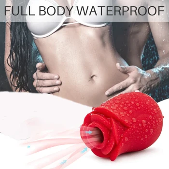 Rose Flower Sucking Vibratosr For Woman Nipple Sucker Clitoris Stimulator Tongue Lick Breast Enlarge Adult Sex Toys Rechargeable 5