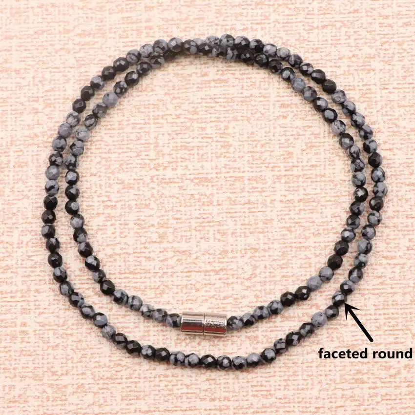 Snowflake Obsidian Короткое ожерелье на цепочке для женщин камень кварц Амазонит флюорит опал аметисты лазурит бусы этнические колье до ключиц 1" A957 - Окраска металла: Snowflake Obsidian