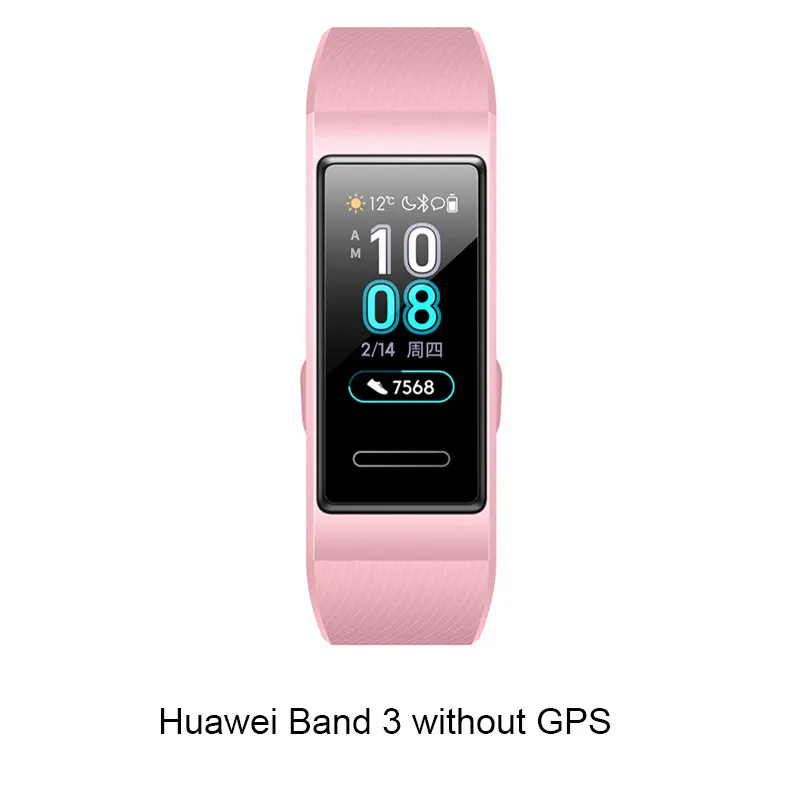 Браслет huawei Band 3, умный браслет, шагомер, фитнес, пульсометр, трекер активности, водонепроницаемый, Bluetooth, спортивный, банда - Цвет: Huawei Band 3 Pink