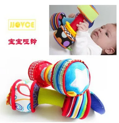 

Infant Rattle Color Multi-functional Baby Dumbbell Barbell Baby Toy One-to-Cloth Dumbbell xiang zhi