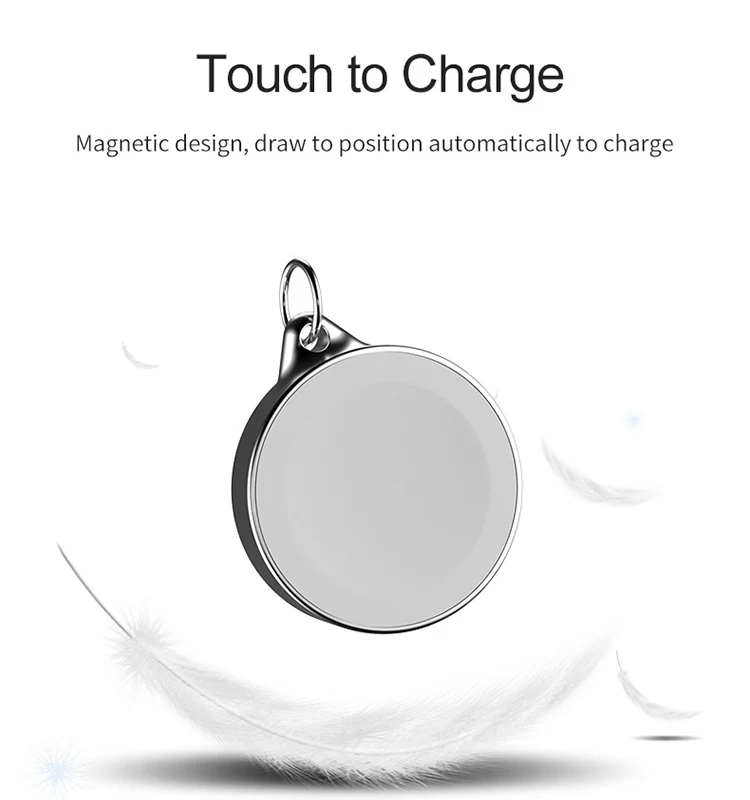 Портативные часы с кольцом для ключей, беспроводное быстрое зарядное устройство для Apple iWatch Series 1 2 3 4 2 W, беспроводная Быстрая зарядка для iWatch 4 3 2