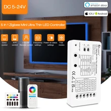 

Gledopto Smart Zigbee Mini Ultra Thin 5 in 1 LED Controller RGBCCT/RGBW/RGB/CCT/Dimmer Suitable For Kitchen Bedroom Living Room