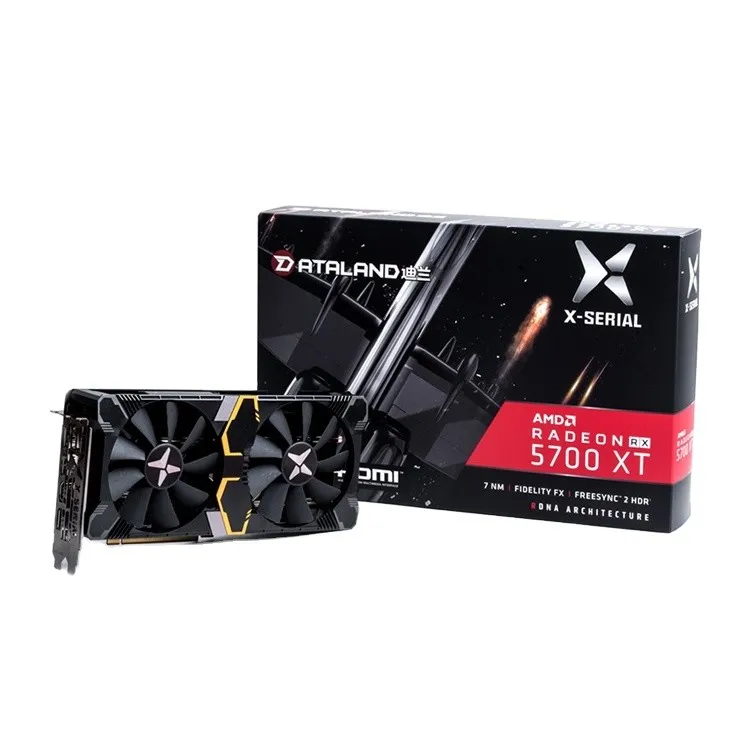 Видеокарта XFX RDNA RX 5700 XT 8 ГБ 2304/2560sp GDDR6 бит игровая видеокарта DirectX 12 графический