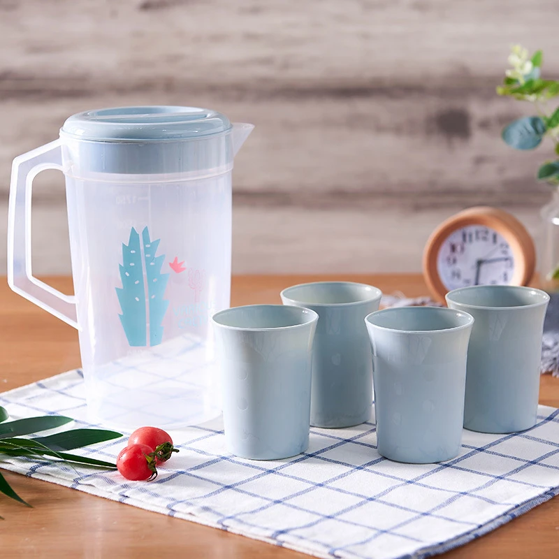 2000ml Large-Capacity Cold Water Jug With Cup Heat Resistant