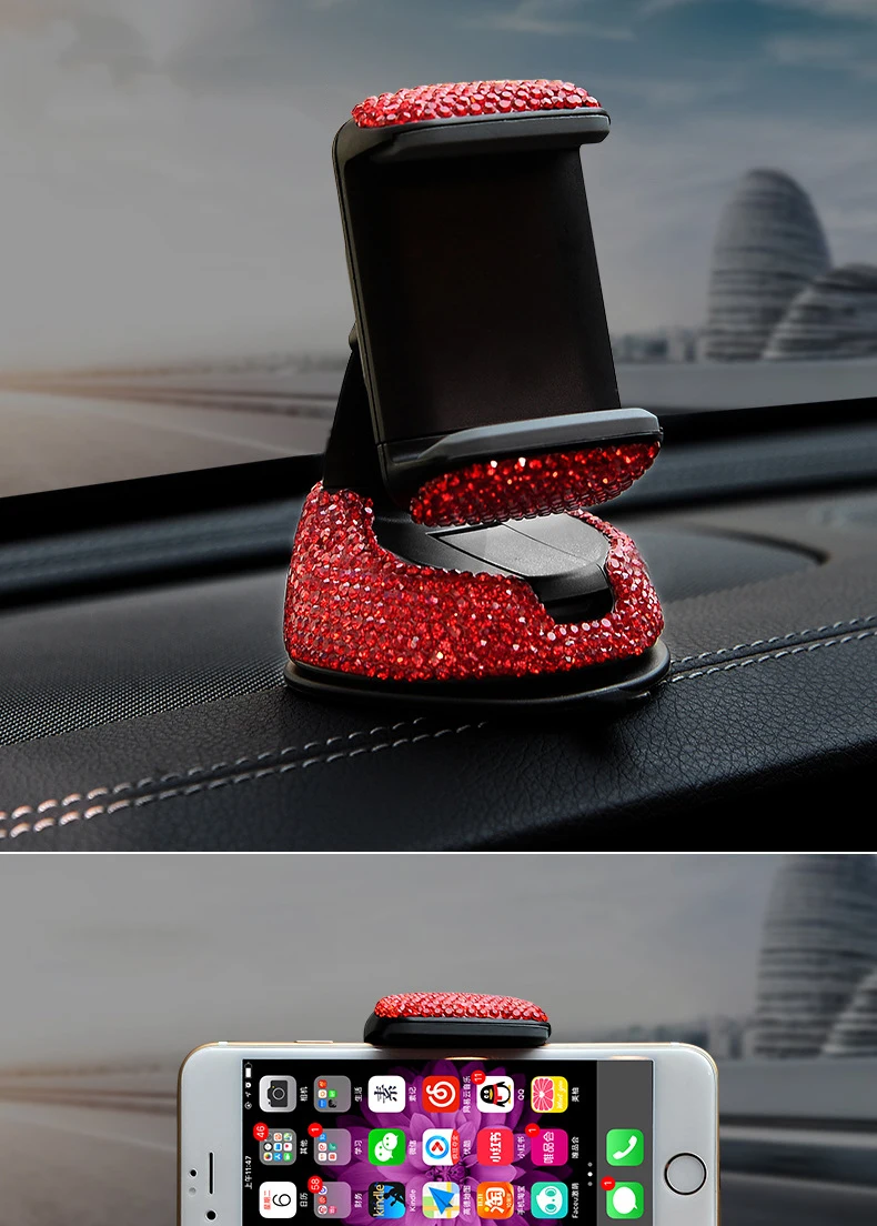 SHELLNAIL Universal Car Phone Holder Auto Air Vent Mount Crystal Diamond GPS Stand Support for iPhone X Bracket Car Accessories