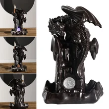 Керамика драконы обратного потока благовоний горелка курильница домашний декор благовоний держатель религиозный курильница UD88