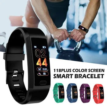 

118PLUS Color Screen Smart Bracelet Heart Rate Blood Pressure Health Monitoring Exercise Step Caller Smartwatch Fitness Tracker