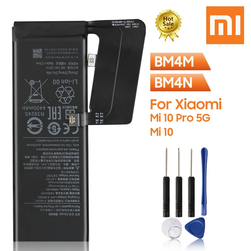 

Xiao Mi Original Replacement Phone Battery BM4N For Xiaomi Mi 10 5G 4780mAh BM4M For Xiaomi Mi 10 Pro 5G Xiaomi 10Pro 4500mAh