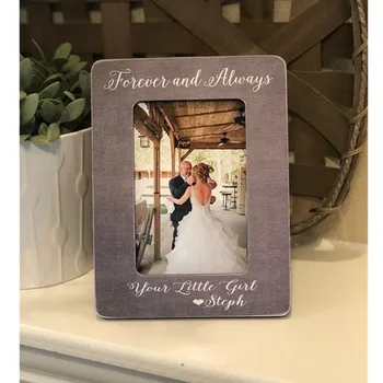 

Father of the Bride photo frame, personalised 4x6 Dad Picture Frames, Wedding Thank You gift, Your Little Girl, wedding keepsake