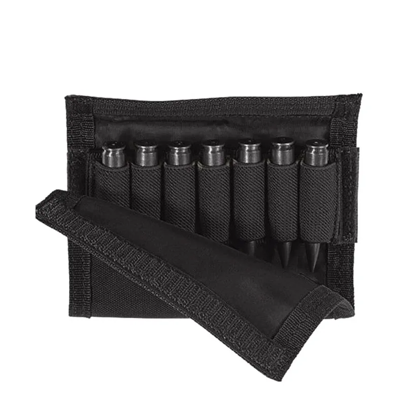 Tactical Cheek Rest Outdoor Military Buttstock Rifle Cheek Rest Bullet Holster Adjustable Nylon Hunting Pouch Cartridges Bags