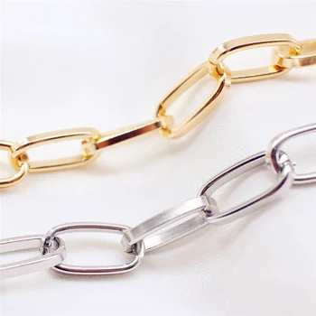 

6MM Stainless Steel Cross Necklace Women Men Punk Choker Jewelry Gold Color Link Chains