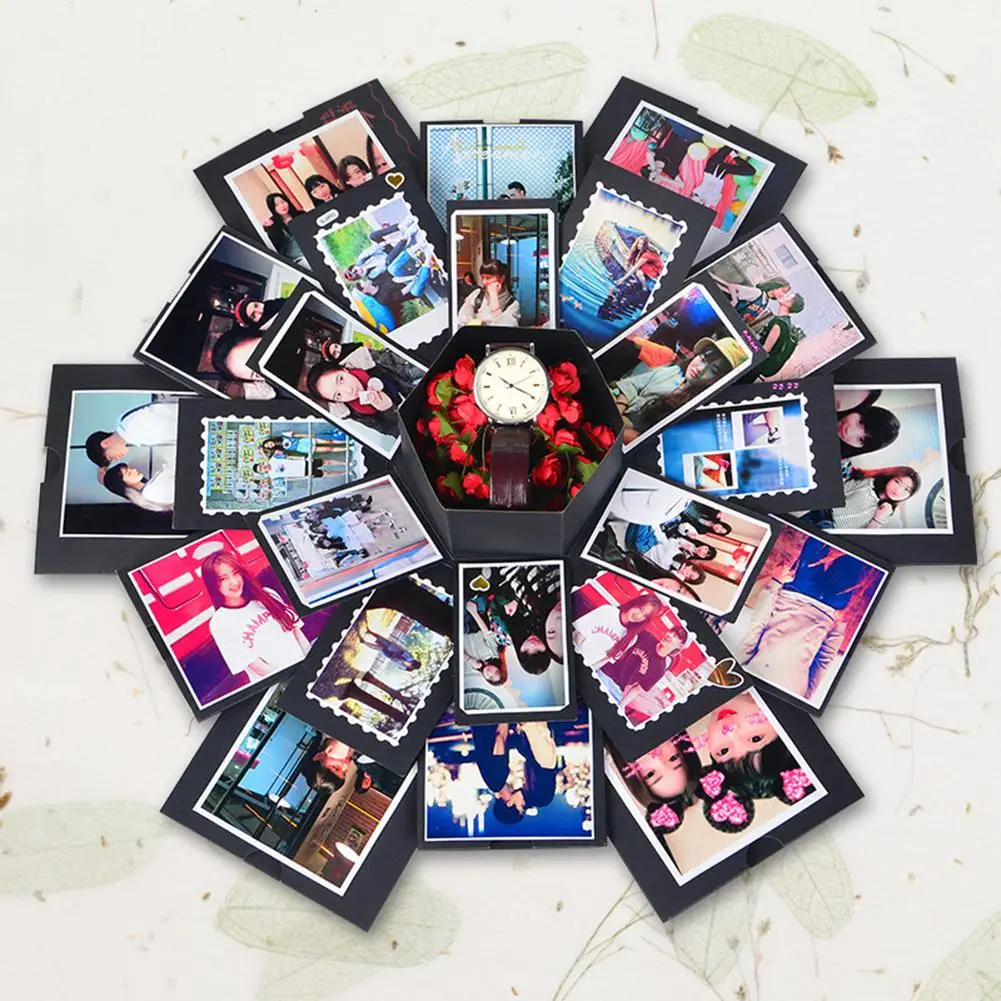 

New Explosion Box DIY Craft Photo Album Romantic Anniversary Birthday Gift