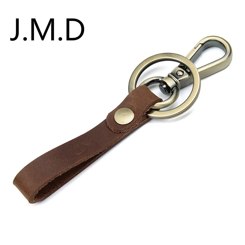 

J.M.D Original Personality Handmade Retro Leather Bronze Car Keychain Bag Hanger 8432