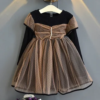 

Amya Baby Toddler Halloween Dress Polka Dot Print Long Sleeve Princess Tutu Dress For Girls Autumn Winter Children Clothing