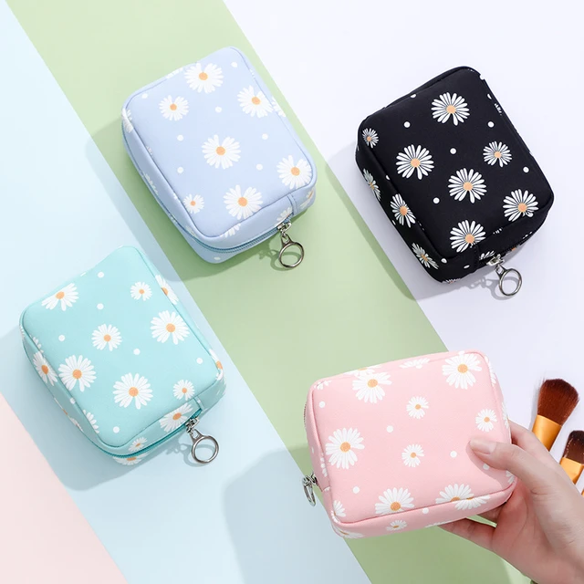 Sanitary Napkin Storage Bag Portable Menstrual Pad Bag Tampons Collect Bags  Zipper Nursing Pad Holder Tampon Bag Sanitary Organizer for Women Girls