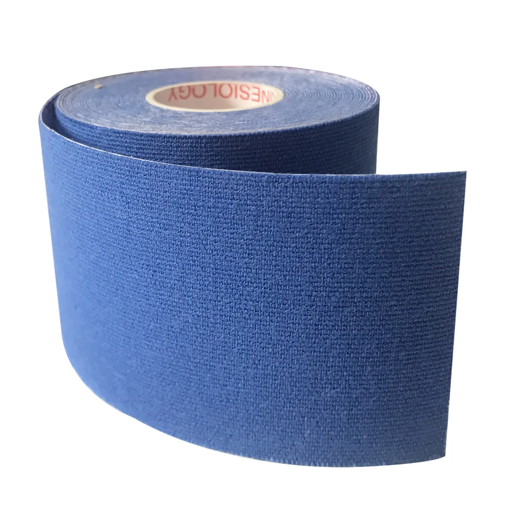 10 рулонов 5 см* 5 м терапевтический Спортивная Кинезиология лента Водонепроницаемый эластичный спортивный пластырь для мышц для тяжелой атлетики плеча для коленного сустава; - Цвет: 10pcs Blue