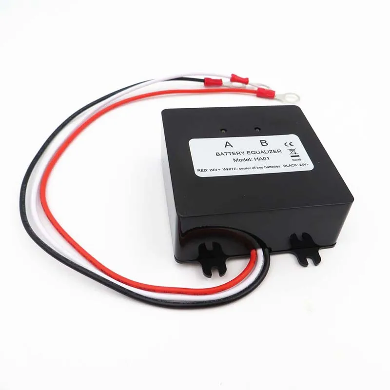 

Simple design Battery Equalizer Black 70*70*27mm For lead-acid Batteris Balancer 2*12V 0-5A
