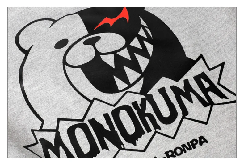 Danganronpa Толстовка Dangan Ronpa косплей медведь Монокума пальто куртка зимний, мужской, плотный свитер на молнии