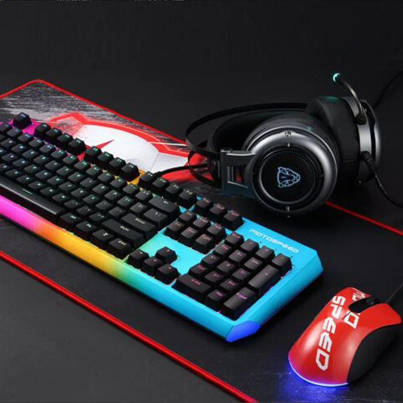 Механическая клавиатура Motospeed CK80 с RGB подсветкой outemu USB кабель PBT колпачок для