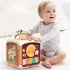 7 In 1 Baby Activity Cube Toddler Toys Educational Shape Sorter Musical Toy Bead Maze Counting Discovery Toys For Kids Learning 1