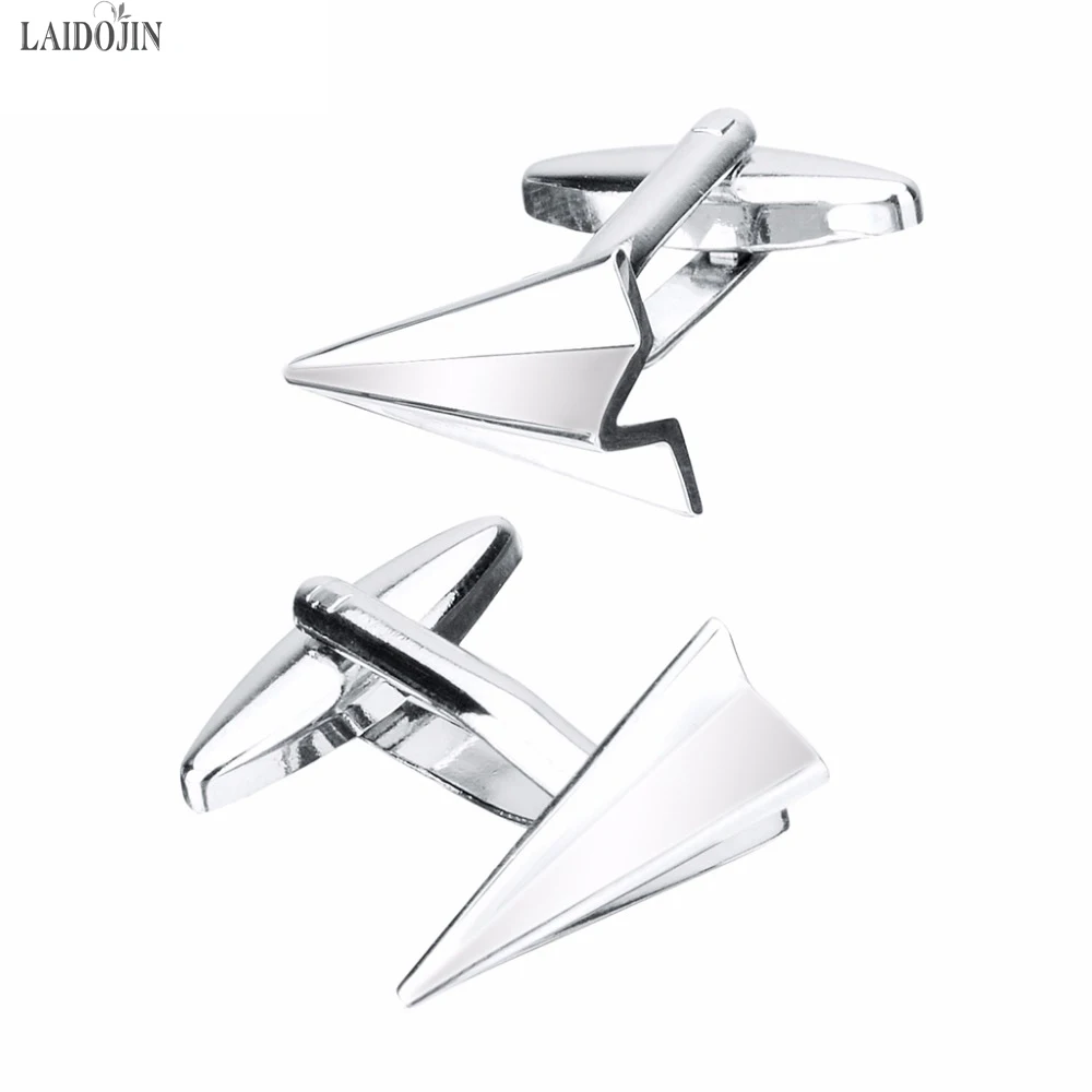 

LAIDOJIN Novelty Silver color Airplane Cufflinks for Mens Shirt Cuff buttons High quality Cuff links Brand Fashion Man Jewelry