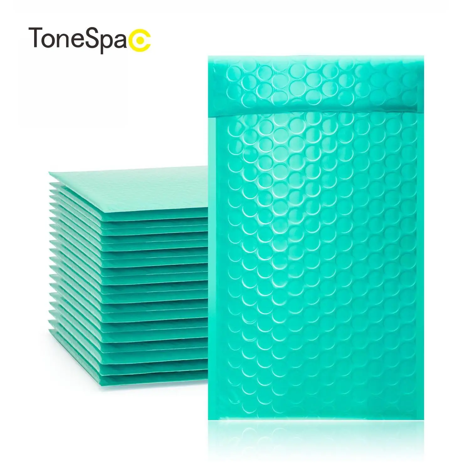 

TONESPAC 130*210mm 10pcs Poly Bubble Mailer Padded Shipping Envelopes Bag Self Seal Small Waterproof Packaging.Teal