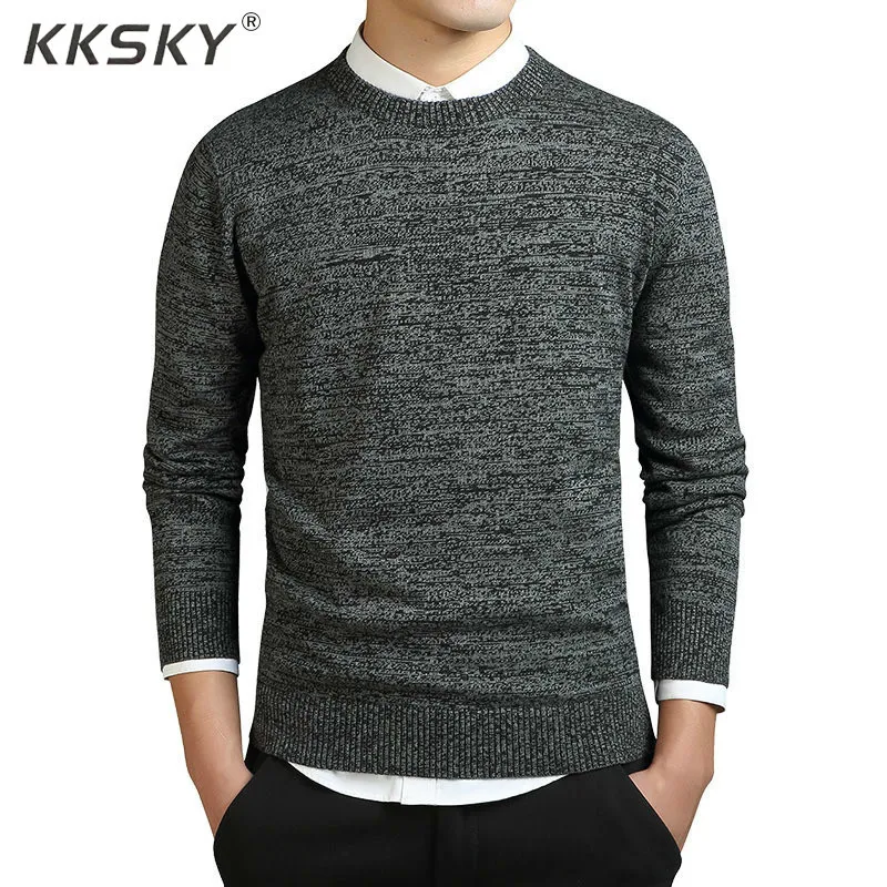 

O-neck Sweater Men Long Sleeve Pullovers Coat Solid Cotton Men Pullovers And Sweaters Knitted Casual Pull Homme M-3XL
