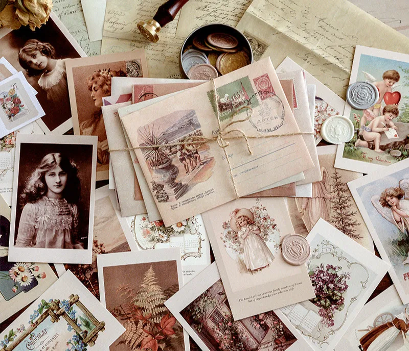 

6 Designs Mixed DIY Deco Paper Envelope Cards Pack Free Shipping