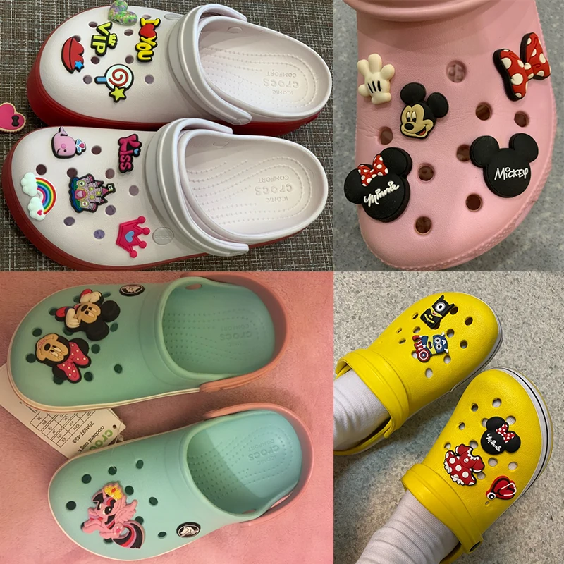 New 1pcs Sweet Pvc Shoe Charms Crown Iron Man Rainbow Shoes Accessories Croc Charms Jibz Shoe Decoration For Girls Kids Gift Aliexpress
