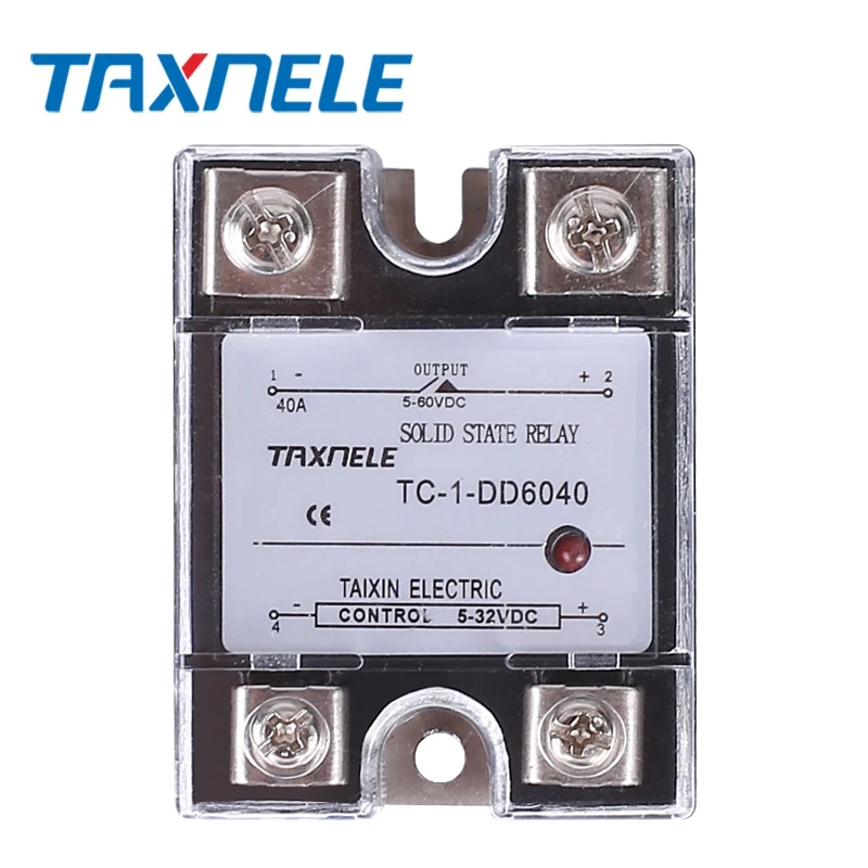 DC/DC полупроводниковое реле твердотельные реле SSR-25DA SSR-10DA SSR-40DA вход 5-32VDC выход 5-60VDC SSR 40A SSR Защитная крышка SSR DC-DC