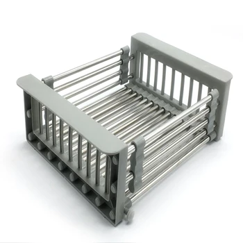 

Rack Drain Basket Stainless Steel Telescopic Sink Rack Rectangular Sink Dish Rack