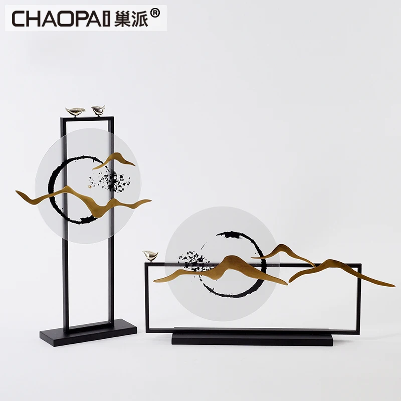 

New Chinese style metal geese acrylic decoration creative interior furniture decoration supplies post modern porch crafts
