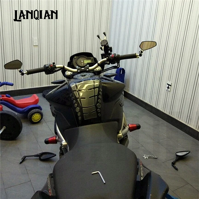 Для Yamaha Kawasaki Honda KTM мотоциклетные боковые зеркала универсальные 7/" 22 мм зеркала заднего вида черные ручки БАР КОНЕЦ Зеркала заднего вида