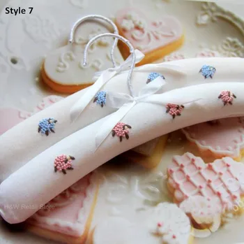 

[Free Shipping] Top Quality Cute Hand Made Embroider Cotton Padded Clothes Hanger for Children (20 Pieces/ Lot)