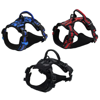 

Pet Dog Harness Adjustable Soft Reflective Leash Set For Medium Large Big Dogs Collar Pet Dog Chest Strap Leash Harnesses