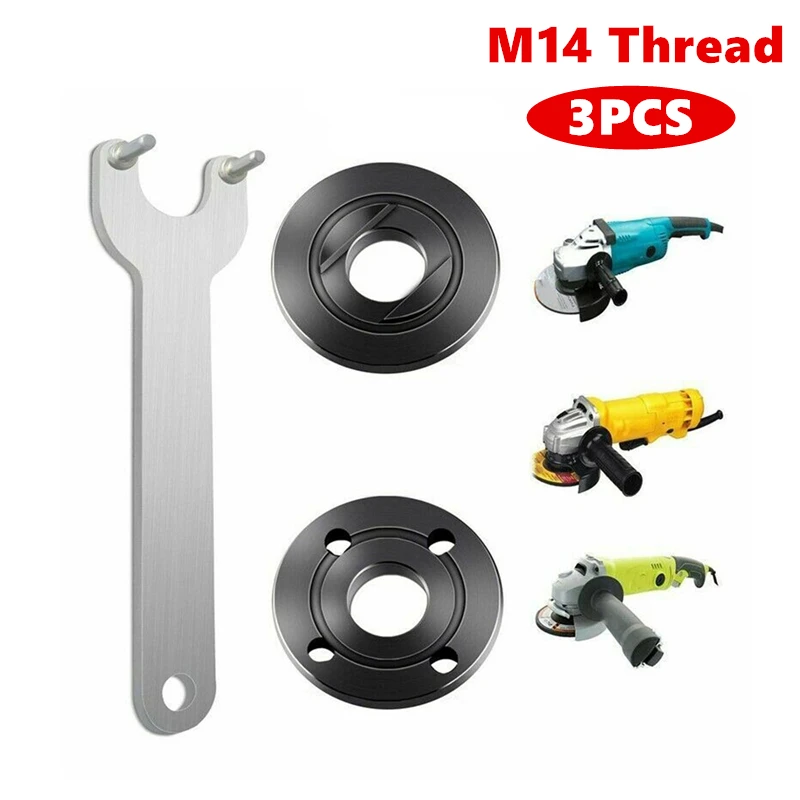 M14 Thread 115mm/125mm Angle Grinder Inner Outer Flange Nut Set Tool W
